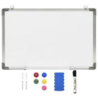 Whiteboard magnetisch 60x40 cm staal wit - thumbnail