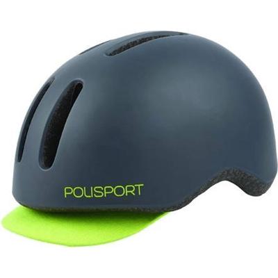 Polisport helm commuter mat grijs/fluo geel m 54-58cm