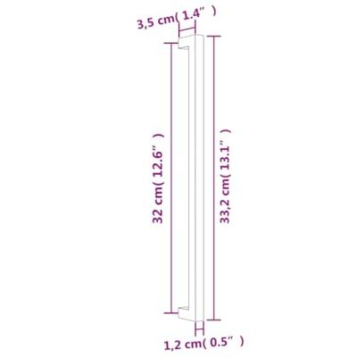 VidaXL Handvatten 10 st 320 mm roestvrij staal goudkleurig VidaXL Handvatten 10 st 320 mm roestvrij staal goudkleurig