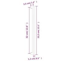 Handvatten 10 st 320 mm roestvrij staal goudkleurig - thumbnail