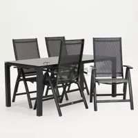 Tuinstoel Primero met Lucerne graphite tafel 180 cm - thumbnail