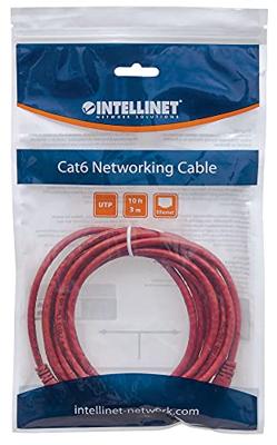 Intellinet 343367 RJ45 Netwerkkabel, patchkabel CAT 6 U/UTP 5.00 m Rood 1 stuk(s)