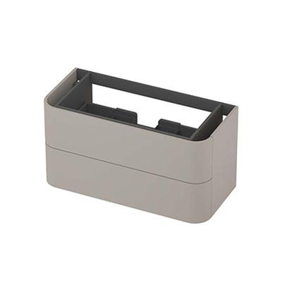 INK - Afgeronde Onderkast Gelakt 2 Laden Softclose Tbv Grepen - 1000x450x520 Mm - Mat Kasjmier Grijs