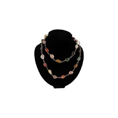 Multicolor Edelsteen Goudkleurige Ketting Multicolor Edelsteen Goudkleurige Ketting