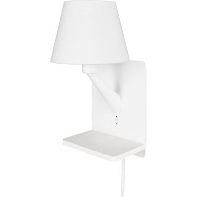 LED Wandlamp - Wandverlichting - Trion Rahat - E14 Fitting - IP20 - Laadstation - Mat Wit - Metaal