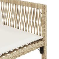 13-delige Tuinset met kussens poly rattan beige - thumbnail