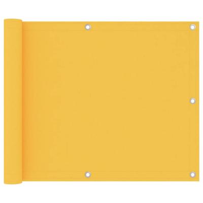 VidaXL Balkonscherm 75x600 cm oxford stof geel