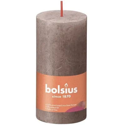 Bolsius Rustiek stompkaars 100/50 taupe