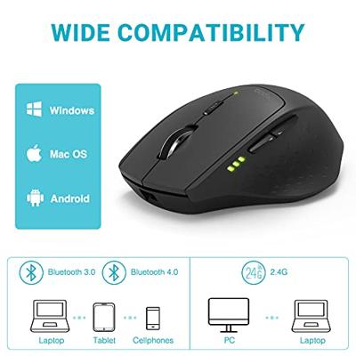 Rapoo Draadloze laser muis Multi-mode MT550 Zwart Rapoo Draadloze laser muis Multi-mode MT550 Zwart