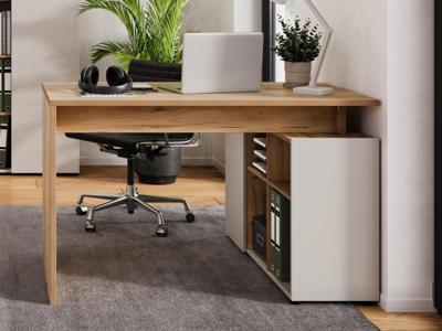 Hoekbureau ADRIANO 1 deur kasjmier/navarra eik