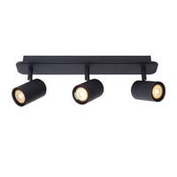 Lucide LENNERT - Plafondspot Badkamer - LED Dimb. - GU10 - 3x5W 3000K - IP44 - Zwart - thumbnail