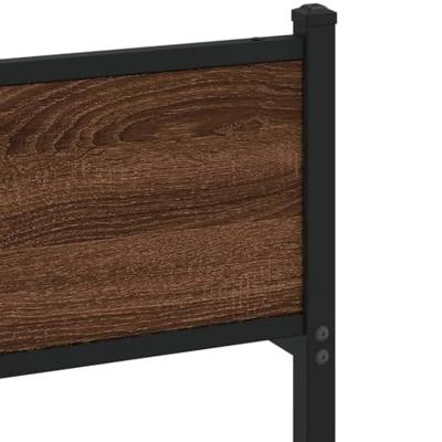 Bedframe zonder matras bewerkt hout bruin eikenkleur 150x200 cm
