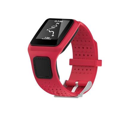 Siliconen sport polsband voor TomTom 1-serie loper/cardio (rood) Siliconen sport polsband voor TomTom 1-serie loper/cardio (rood)