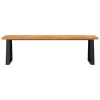Bankje met natuurlijke rand 160 cm massief acaciahout - thumbnail