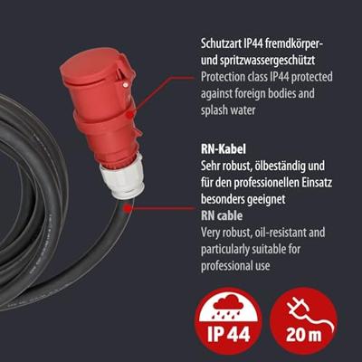 Brennenstuhl 1167630200 Stroom Verlengkabel 63 A Rood, Zwart 20.00 m H07RN-F 5G 16 mm² - thumbnail
