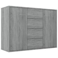 Dressoir 88x30x65 cm bewerkt hout grijs sonoma eikenkleurig - thumbnail