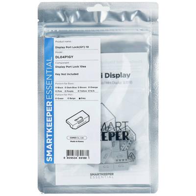 Smartkeeper DL04P1GY DisplayPort-slot Set van 10 stuks Grijs Zonder sleutel Smartkeeper DL04P1GY DisplayPort-slot Set van 10 stuks Grijs Zonder sleutel