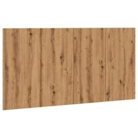 Hoofdeinde 160x1,5x80 cm bewerkt hout artisanaal eikenkleur - thumbnail