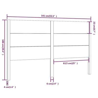 Hoofdbord 141x4x100 cm massief grenenhout