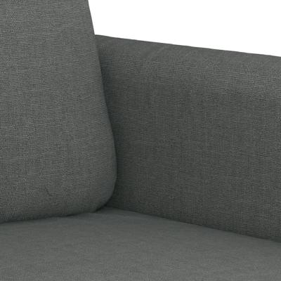3-delige Loungeset met kussens stof donkergrijs