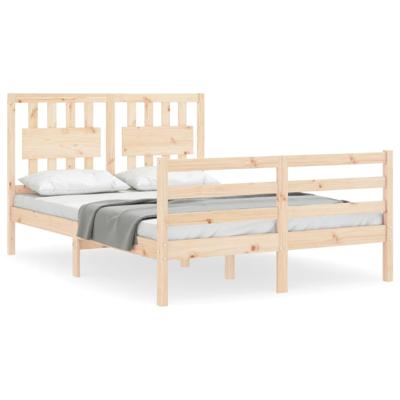 Bedframe met hoofdbord massief hout