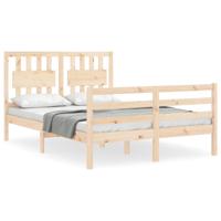 Bedframe met hoofdbord massief hout - thumbnail