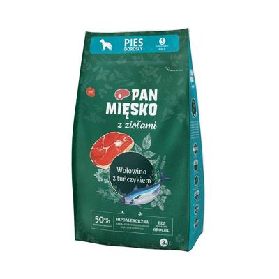 PAN MIĘSKO with Herbs Beef with tuna S - droog hondenvoer - 3kg