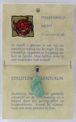 Steengoed Sterrenbeeldsteen hanger kreeft 1 Stuks