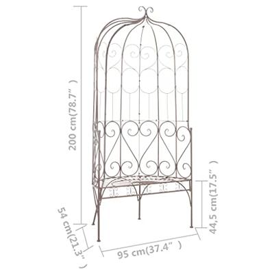 VidaXL Tuinbank 95 cm ijzer antiekbruin VidaXL Tuinbank 95 cm ijzer antiekbruin