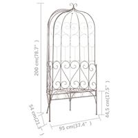 Tuinbank 95 cm ijzer antiekbruin - thumbnail