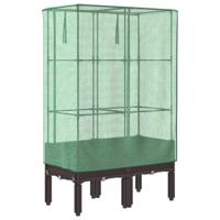Plantenbak verhoogd met kashoes 80x40x140 cm rattanlook - thumbnail