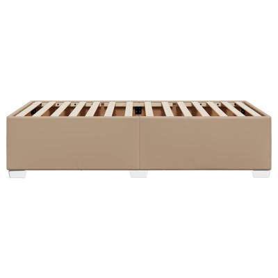 Bedframe kunstleer cappuccinokleurig 90x200 cm