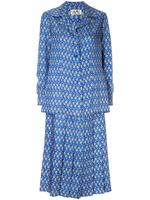 Hermès pre-owned tennis print skirt suit - Blue - thumbnail