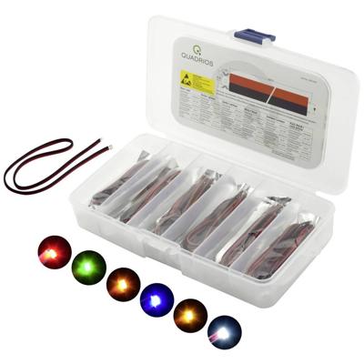 Quadrios LED-assortiment Rood, Groen, Geel, Blauw, Wit, Amber 20 mA 3.0 V Quadrios LED-assortiment Rood, Groen, Geel, Blauw, Wit, Amber 20 mA 3.0 V