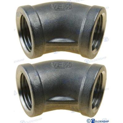 GS30561 - ELLEBOOG 45 H-H INOX 1/2 (2