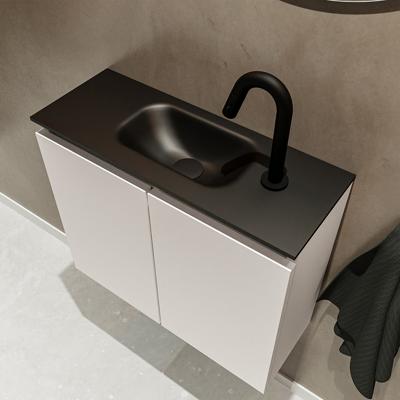 MONDIAZ TURE 60cm toiletmeubel linen. EDEN wastafel urban midden 1 kraangat