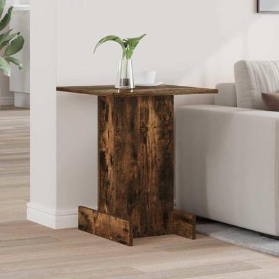 Bijzettafel Gerookt eiken 44,5 x 45 x 55 cm Bewerkt hout