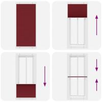 Pliss rolgordijn 85x200 cm stofbreedte 84,4 cm bordeauxrood - thumbnail