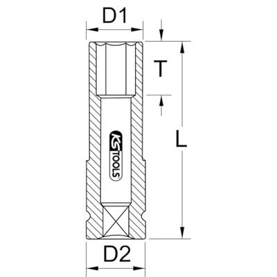 KS Tools 515.2017 515.2017 Kracht-dopsleutelinzet 17 mm