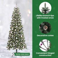 VidaXL Kunstkerstboom met 300 led groen 180 cm pvc en plastic en staal - thumbnail