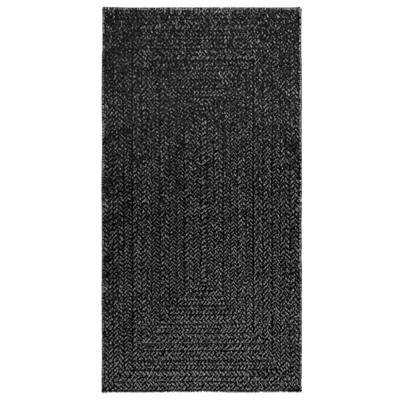 VidaXL Vloerkleed zizur binnen en buiten 80x150 cm jute look antraciet