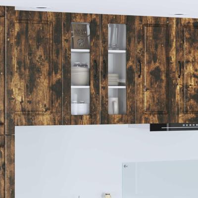 Keukenkast met plank Gerookt eiken 60 x 31 x 80 cm Bewerkt hout