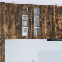 Keukenkast met plank Gerookt eiken 60 x 31 x 80 cm Bewerkt hout - thumbnail