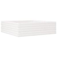 VidaXL Plantenbak 80x80x23 cm massief grenenhout wit - thumbnail