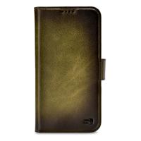 Senza Desire Leather Wallet Apple iPhone Xs Max Burned Olive - thumbnail