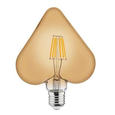 LED Filament Lamp Hartvormig - 6W E27 - Warm Wit 2200K - Rustiek