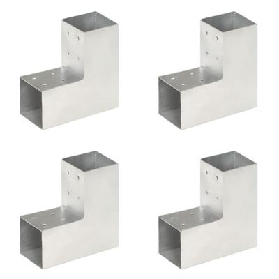 VidaXL Paalverbindingen 4 st l-vorm 81x81 mm gegalvaniseerd metaal VidaXL Paalverbindingen 4 st l-vorm 81x81 mm gegalvaniseerd metaal