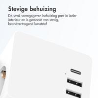Accezz PowerCube 6-in-1 1x USB-C+2x USB-A+3x stopcontact 4000W Oplader Wit - thumbnail