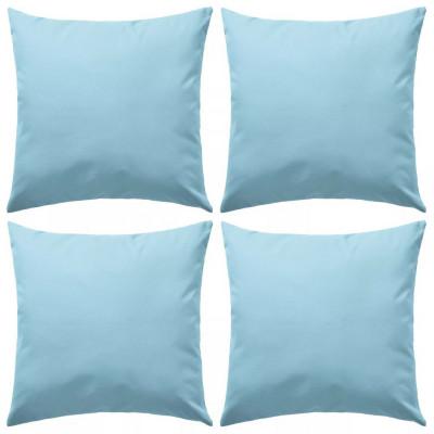 VidaXL Buitenkussens 45x45 cm lichtblauw 4 st