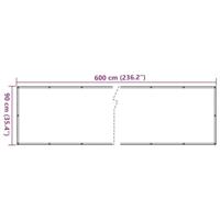 VidaXL Balkonscherm 600x90 cm pvc crèmekleurig - thumbnail